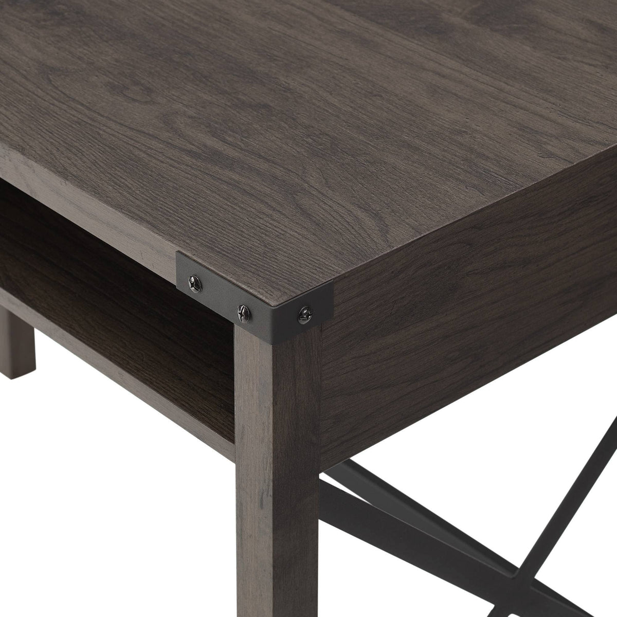 Sable Gray Writing Desk with Cubbies C1667