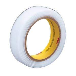White Plastic Fastener Hook, 1 in x 50 yd, 3 per Case C7468