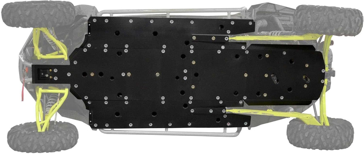 Full Skid Plate for Polaris RZR XP4 1000, 1/2” Thick, Countersunk Bolts A10299