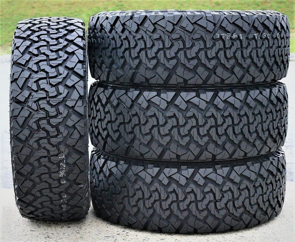 Set of 4 All-Terrain Mud Light Truck Radial Tires 35X12.50R17LT Load Range E 10-Ply BSW M667
