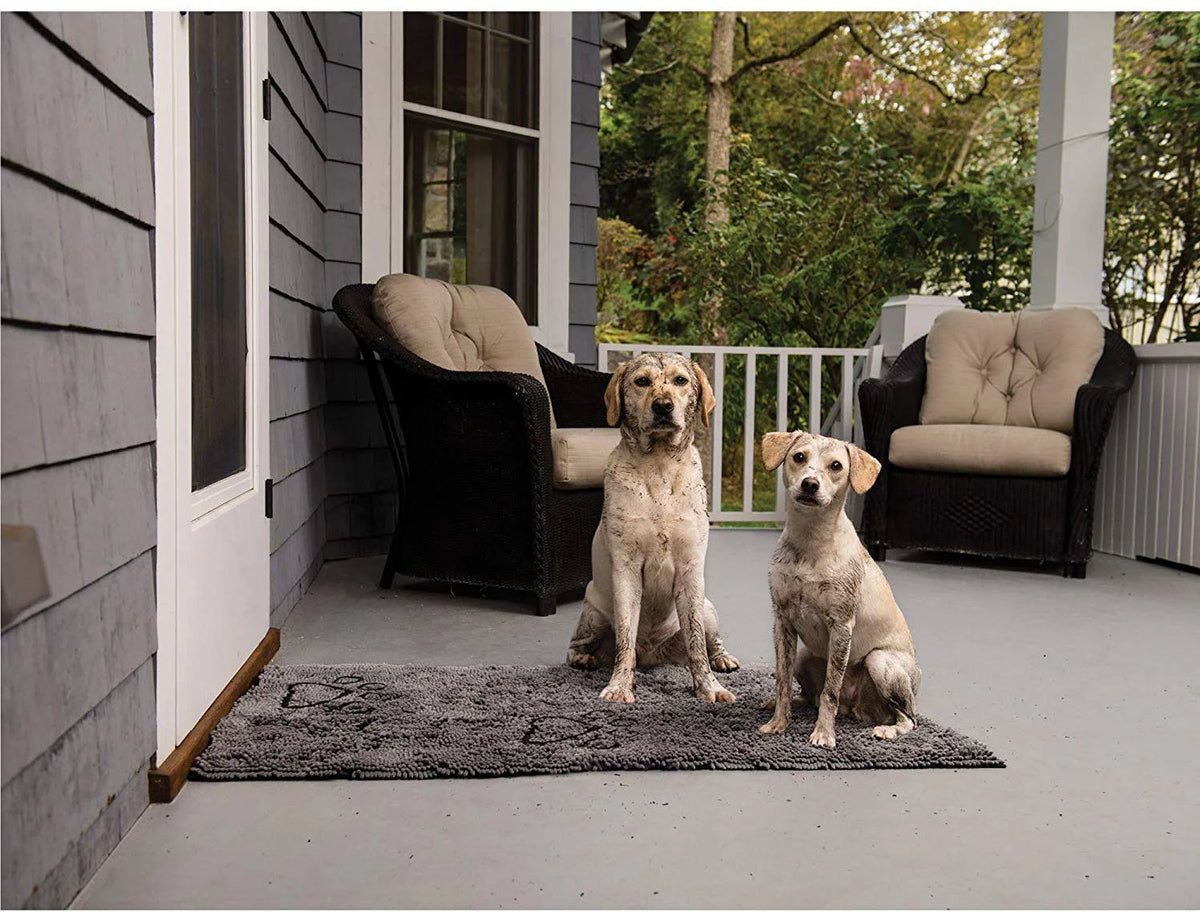 Black Microfiber Doormat 23x16 T1438