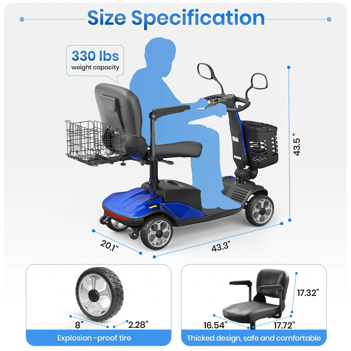 4 Wheel Foldable Mobility Scooter F22550