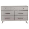 Gray Solid Wood Seven Drawer Double Dresser A11670