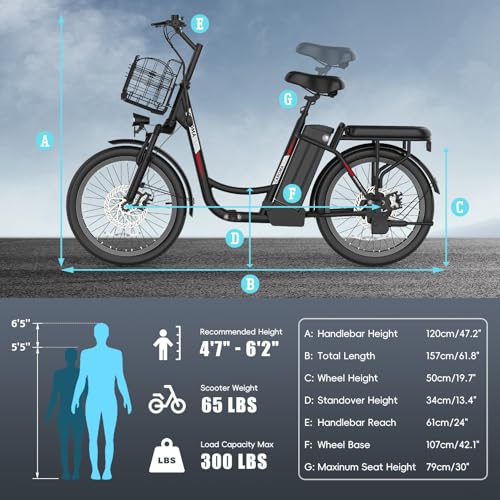 1200W Electric Scooter with Seat, 20" Fat Tire, 48V Removable Battery F4707