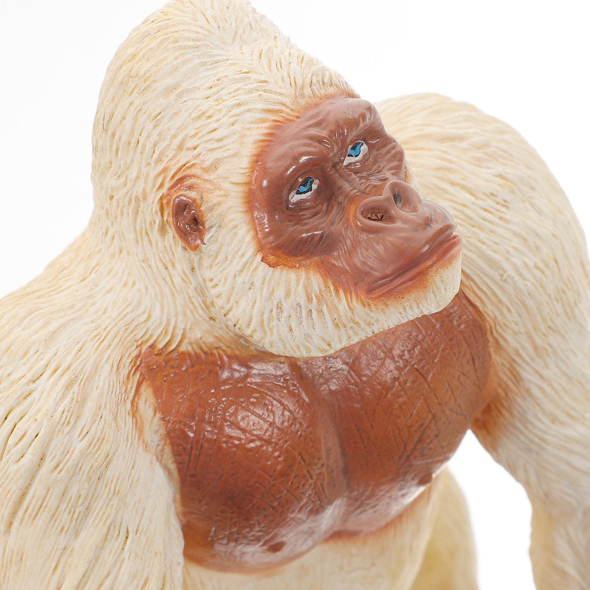 Mini Gorilla Chimpanzee Orangutan Toy Figurine White Plastic Y382946