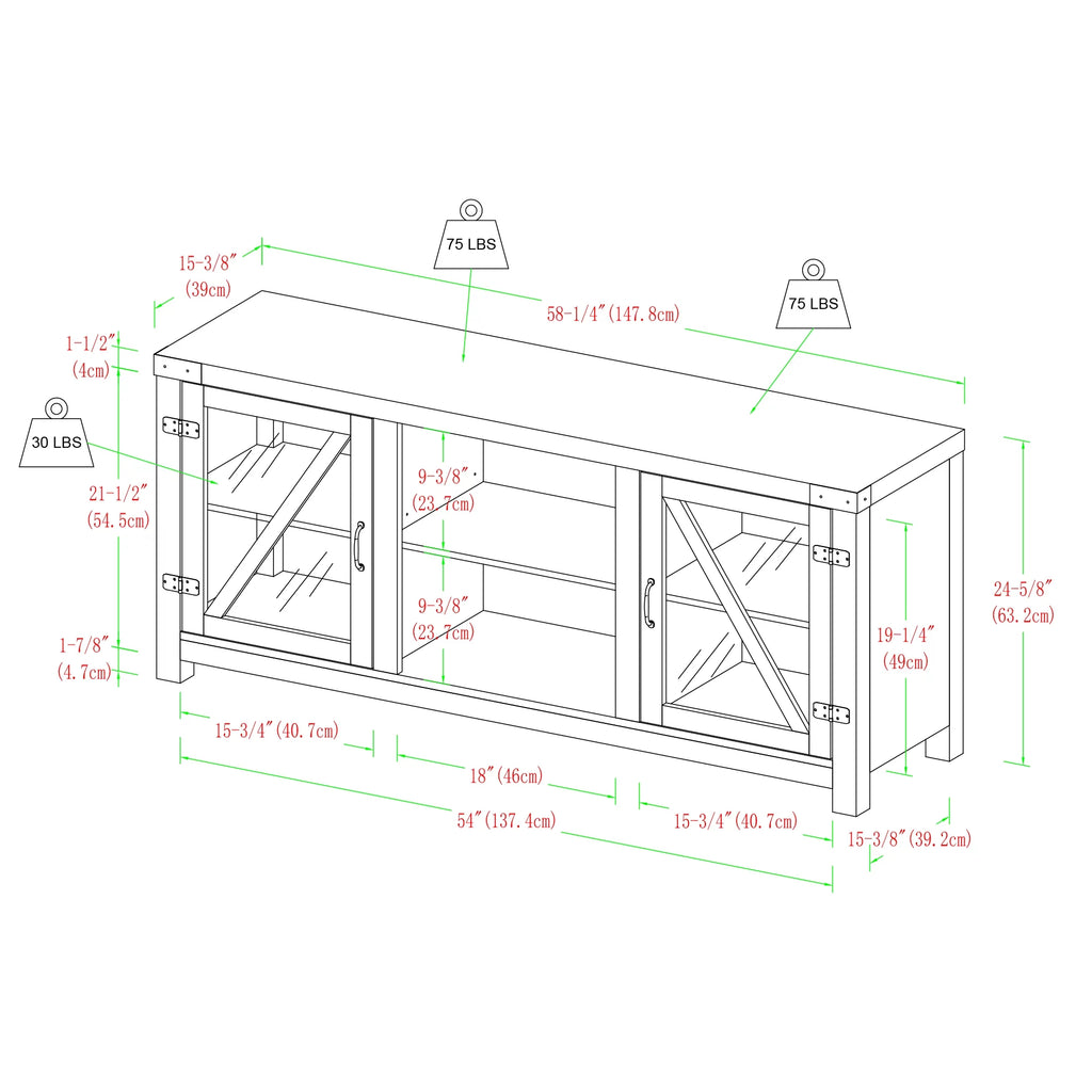 Glass Door TV Stand K48956