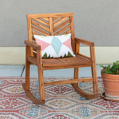 Brown Acacia Rocking Chair A32926