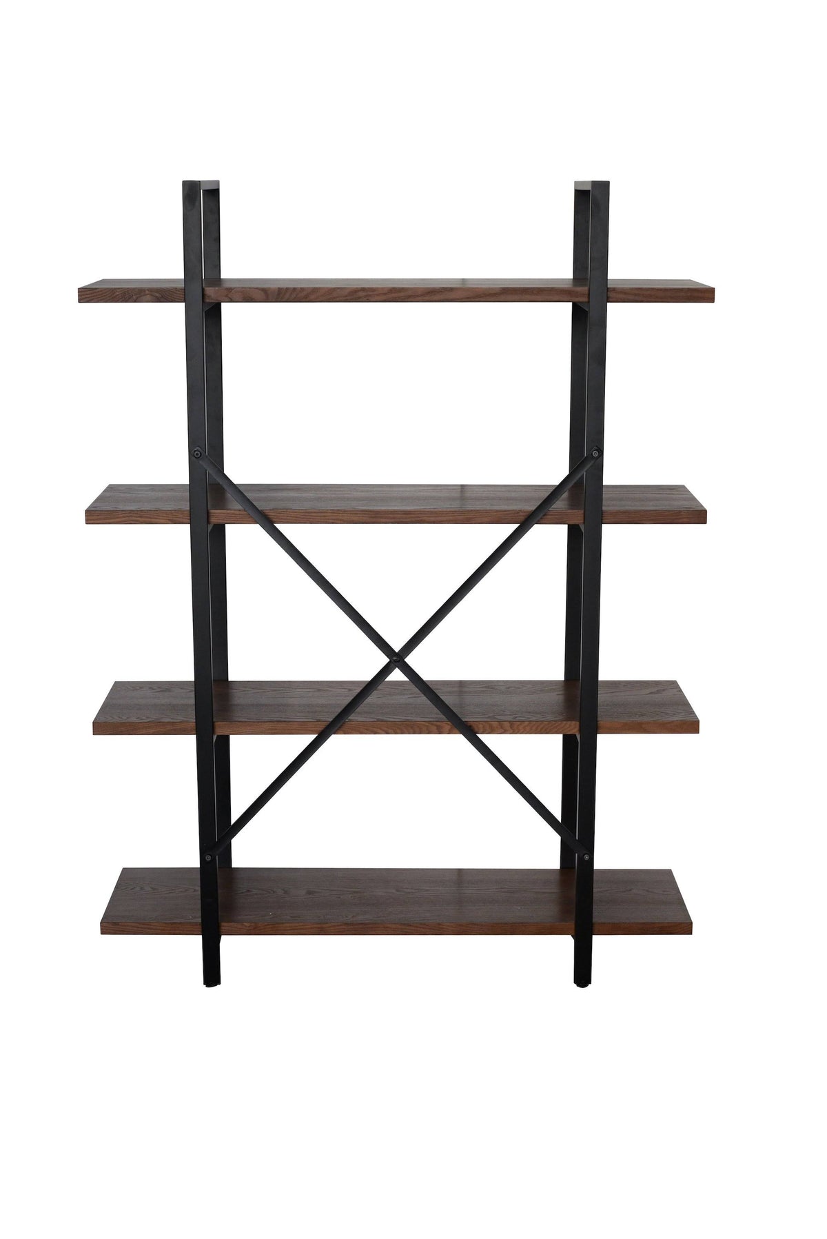 Walnut Brown 4 Shelf Etagere Bookcase O329947