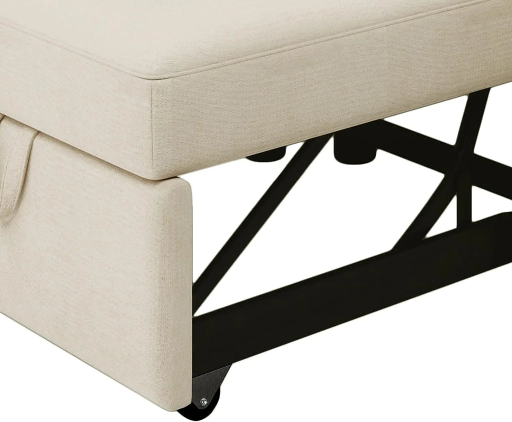 Beige Convertible Sleeper Chair Bed D17857