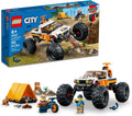 4x4 Off-Roader Building Toy with Monster Truck Style Car and Mountain Bikes O42583