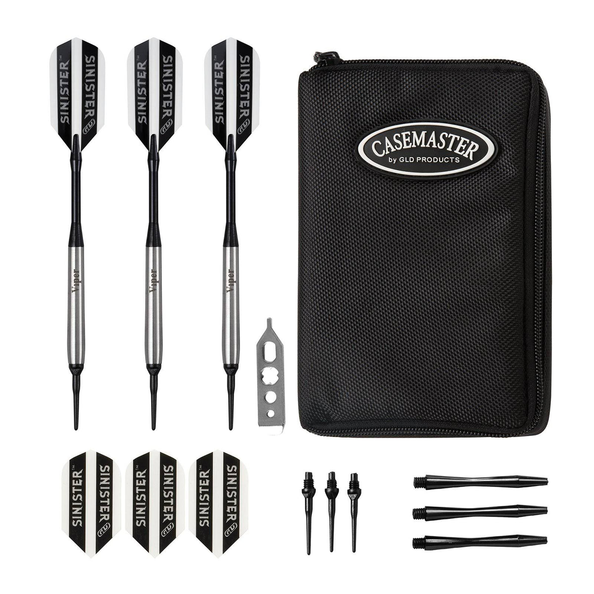 Tungsten Soft Tip Darts and Dart Case M5139