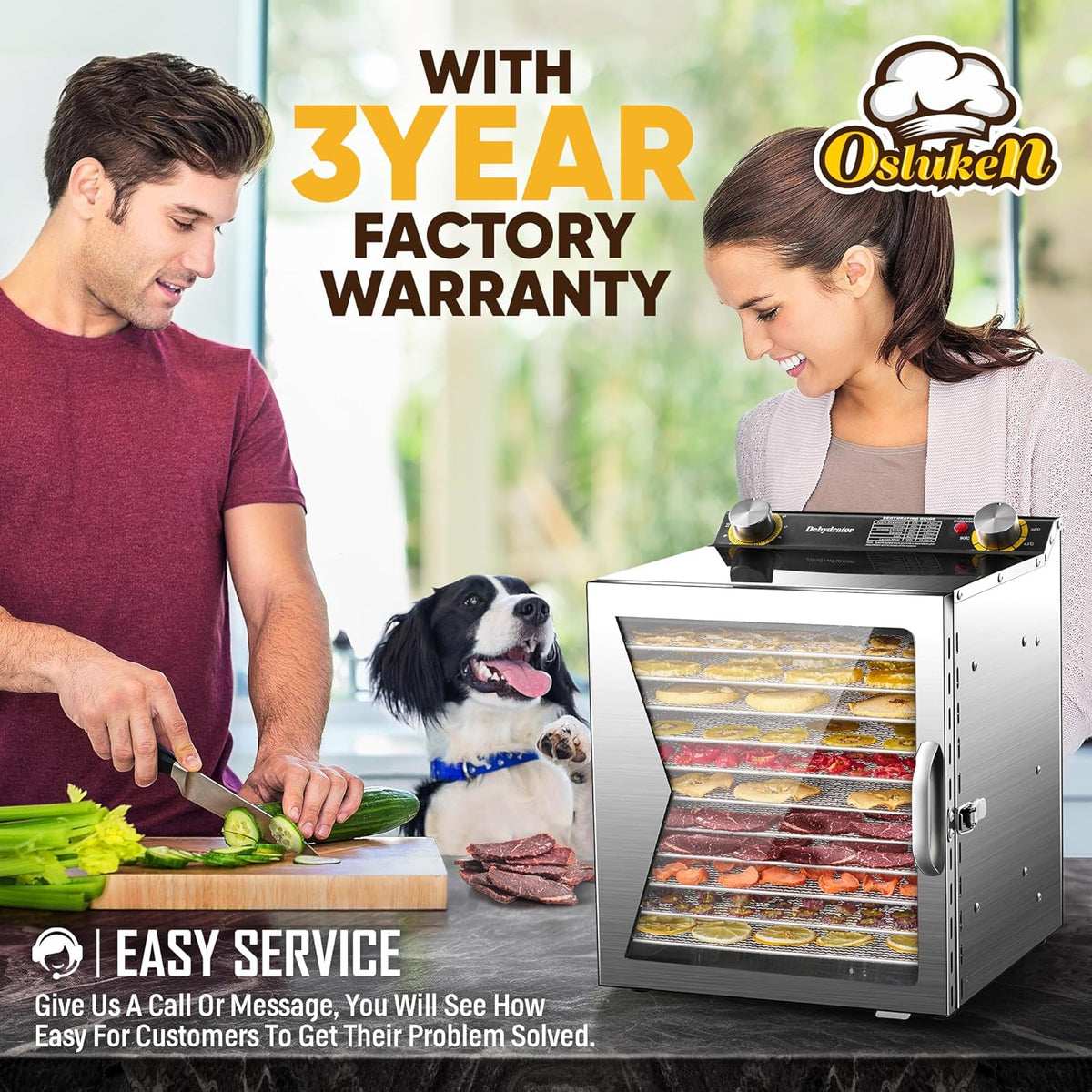 12 Stainless Steel Trays Food Dehydrator with Timer and Temperature Control D56711