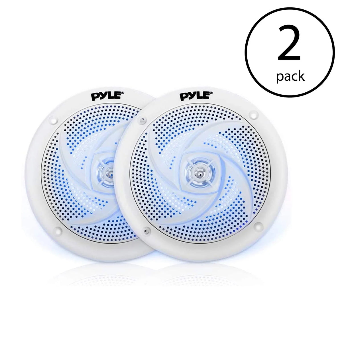 5.25 Inch Waterproof Marine Speakers, White (2 Pack) Y3642