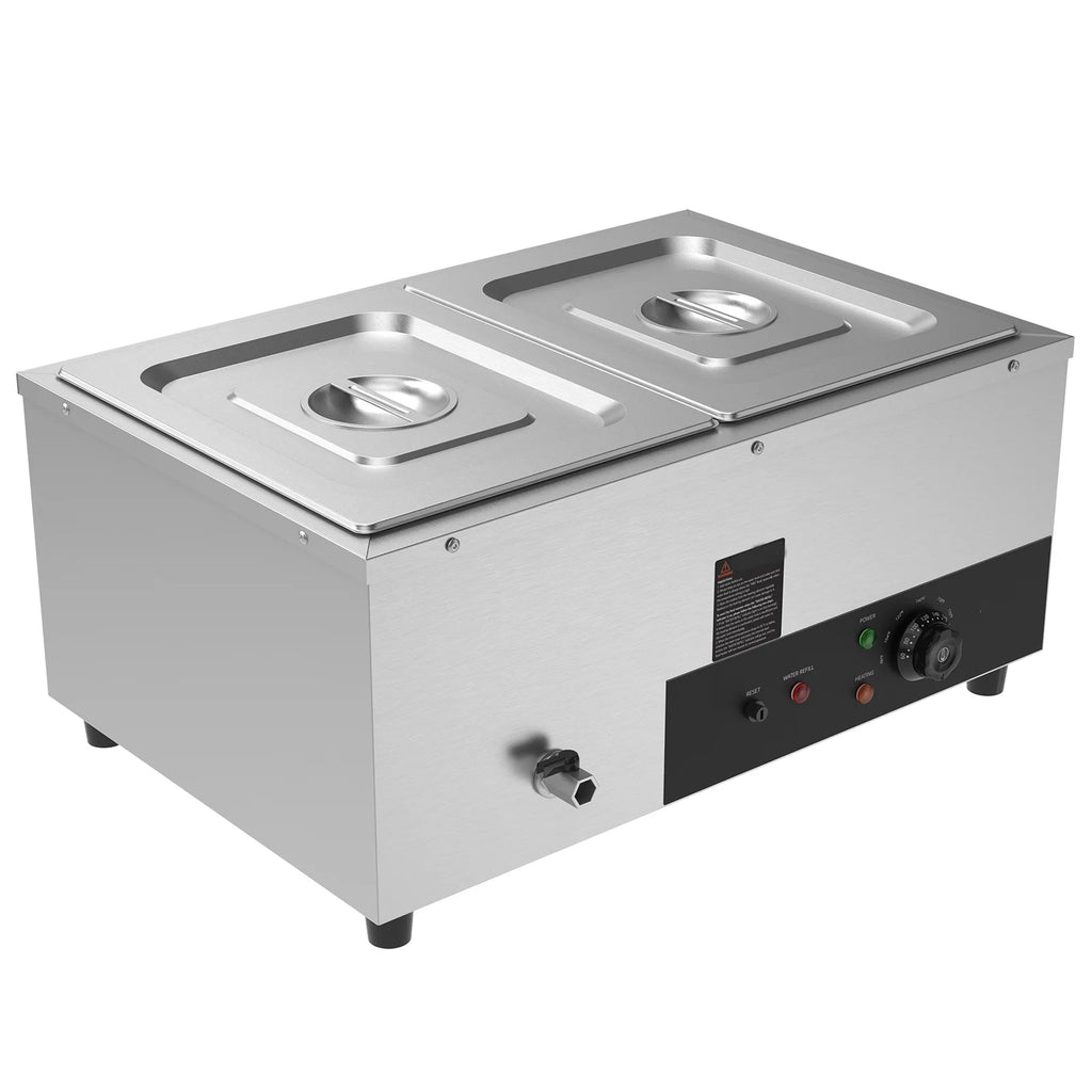 Commercial Electric Food Warmer 2*12Qt Pan J594
