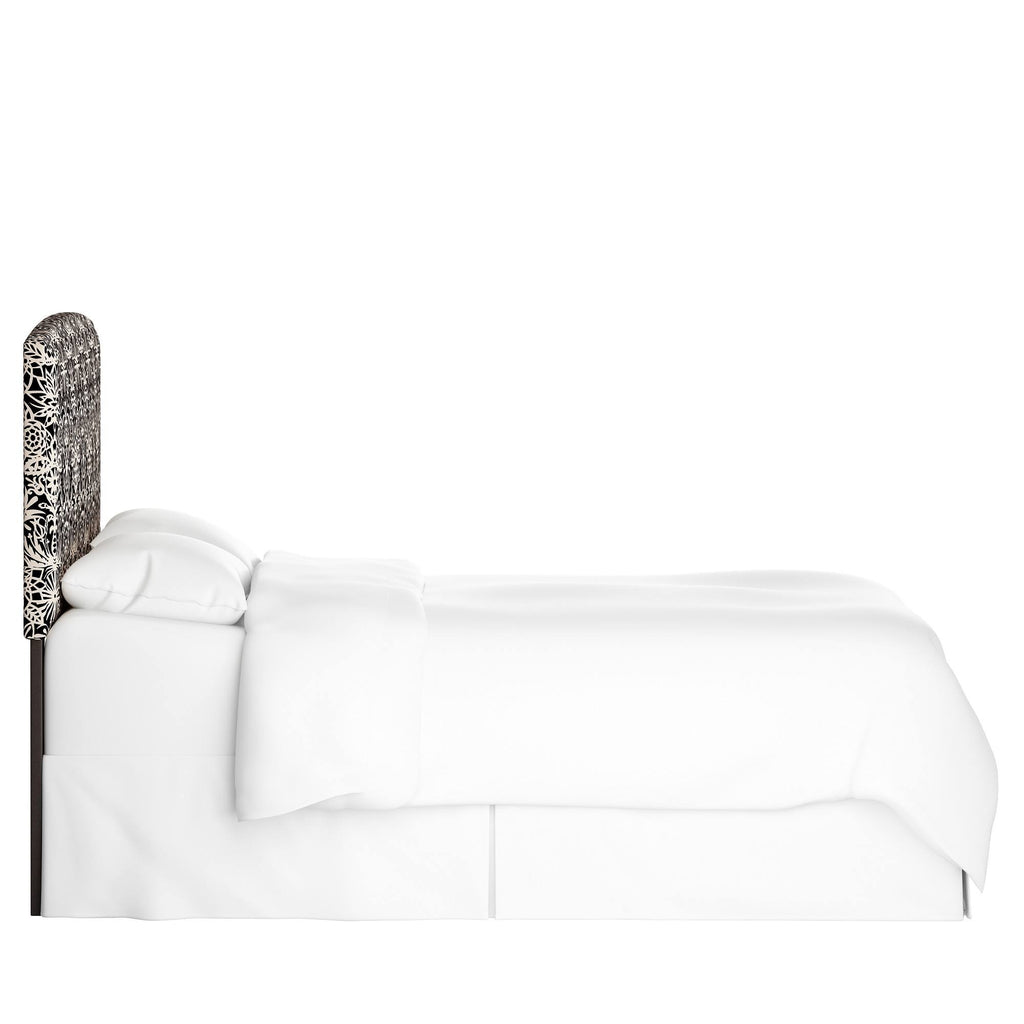 Upholstered Headboard Black White O123
