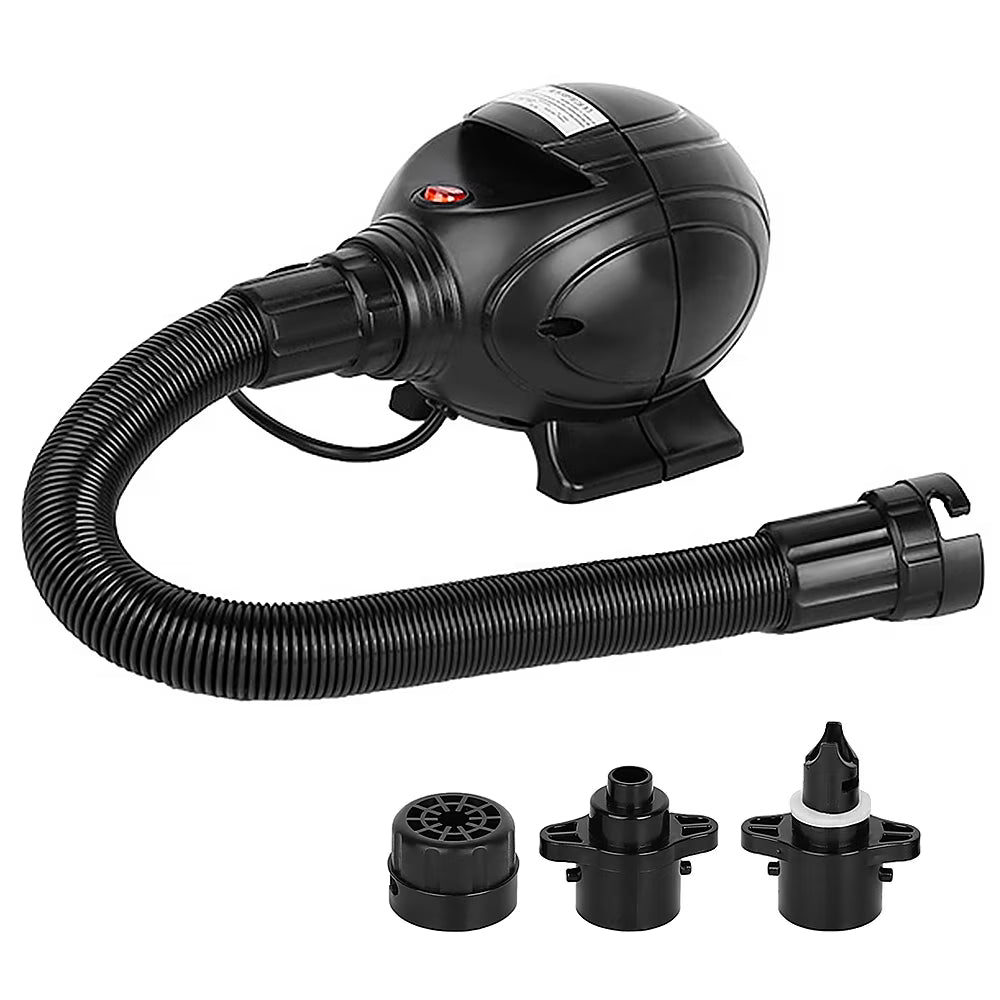 Portable 800W Electric Air Pump Inflator Deflator with 3 Nozzles W9103