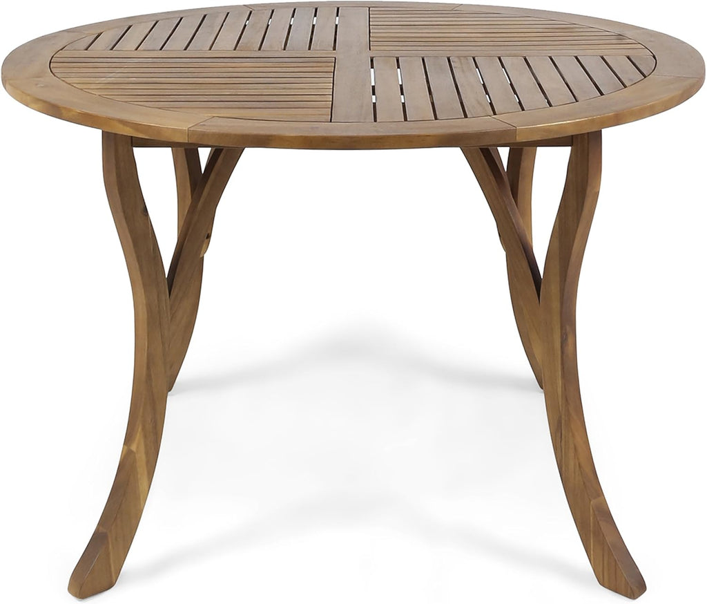 47 Round Acacia Wood Dining Table Y225