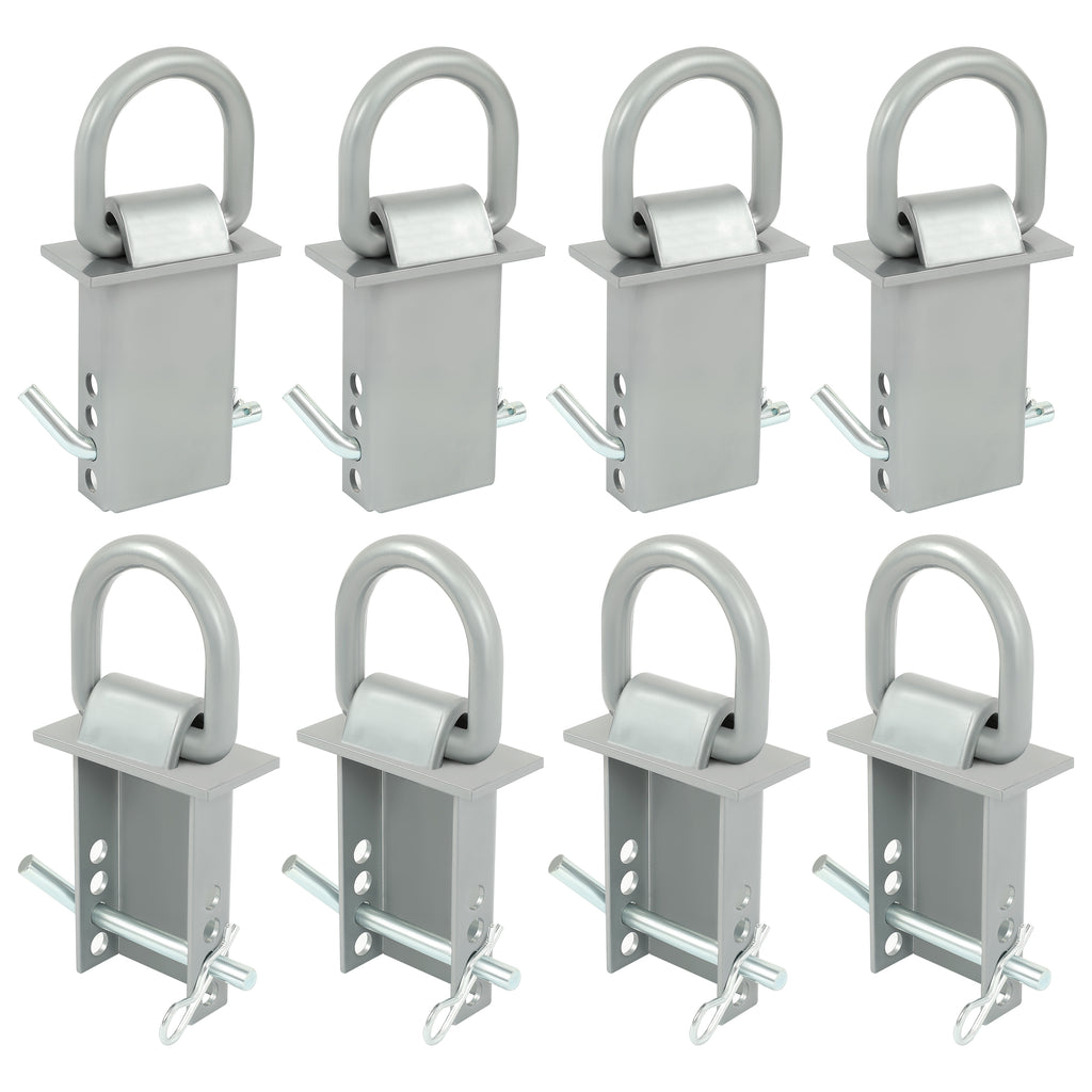 8 Pcs Removable Trailer Stake Pocket Tie Down D Ring Zinc Coated 5400 Lbs Load Limit G95825