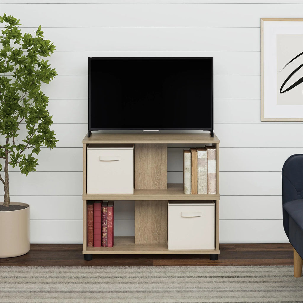 Adjustable Stacking TV Stand up to 70 inches Natural B91244