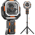 20000mAh Rechargeable Battery Powered Standing Fan with LED Lanterns T64441
