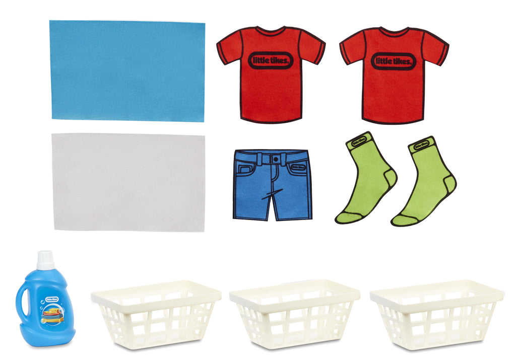 Little Tikes First Washer Dryer Pretend Play Toy Washing Machine with 11 Laundry Accessories J35918