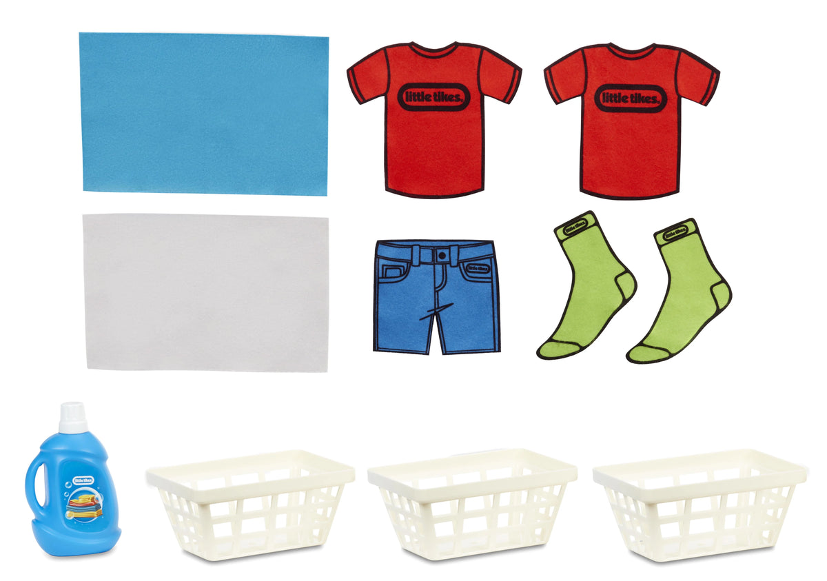 Little Tikes First Washer Dryer Pretend Play Toy Washing Machine with 11 Laundry Accessories J35918