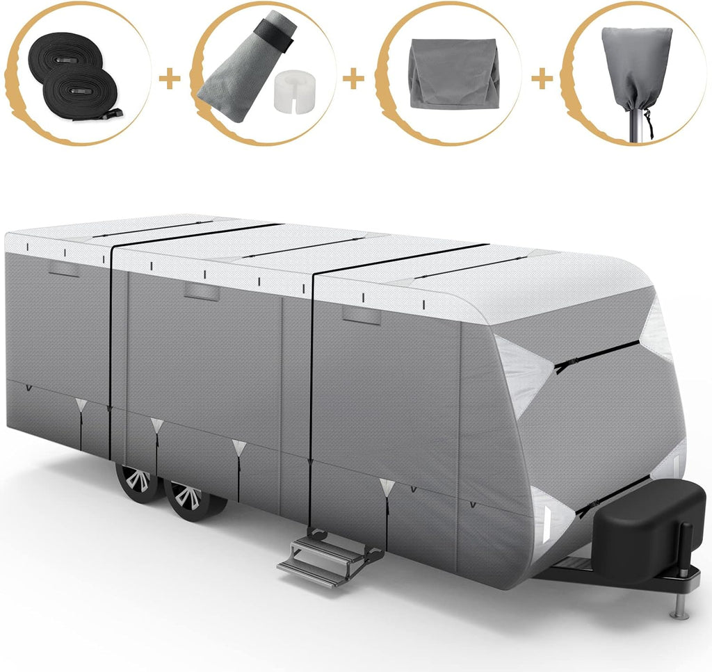 Waterproof Travel Trailer RV Cover with Cotton Lining G1732