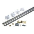 96 inch Top Mount Bypass Door Track Brass H740