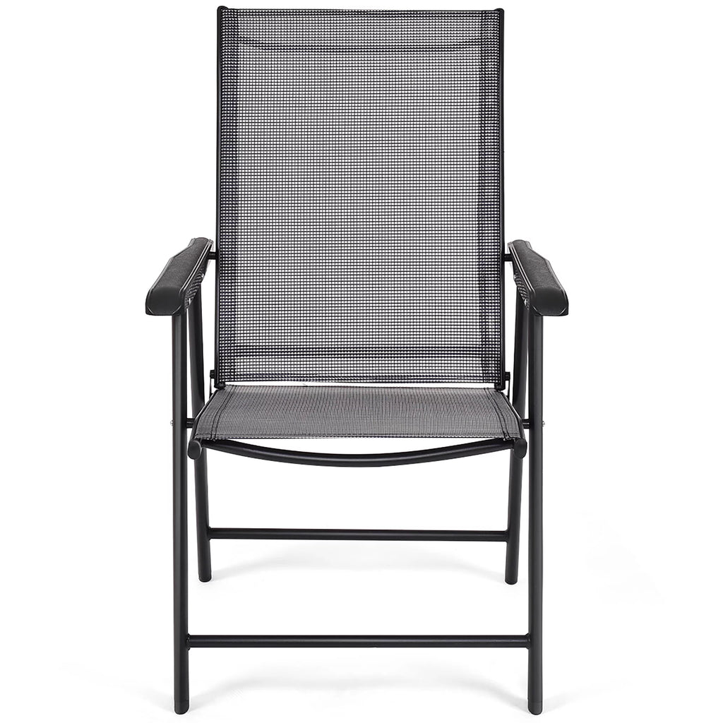 Set of 4 Outdoor Folding Chairs with Armrest T505518