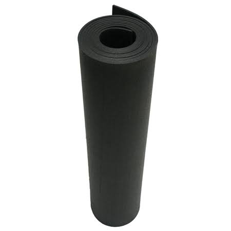 Black 1/4x22 Thick x 4ft Width x 8ft Length Rubber Sheet I5188