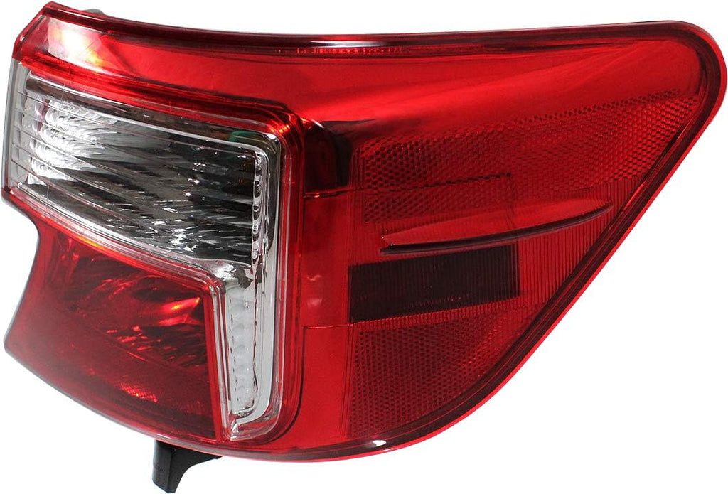 Tail Light Assembly Compatible with 2012-2014 Toyota Camry Outer Red and Clear Lens Passenger Side Pack of 2 A86674
