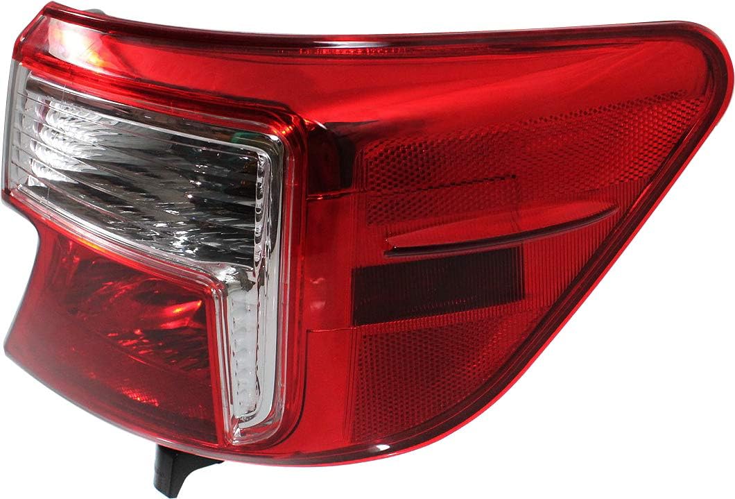 Tail Light Assembly Compatible with 2012-2014 Toyota Camry Outer Red and Clear Lens Passenger Side Pack of 2 A86674