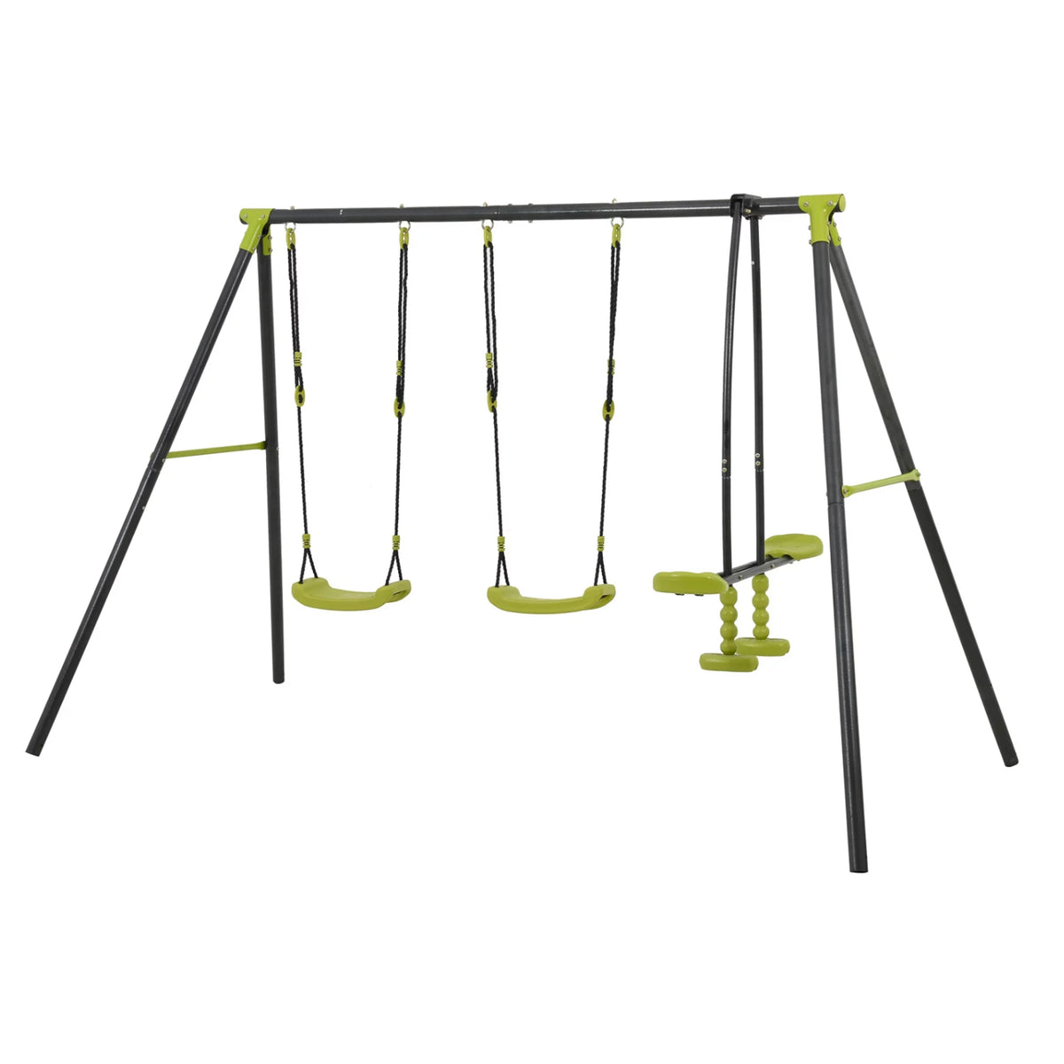5 in 1 Metal Swing Set with Slide and Glider B55602