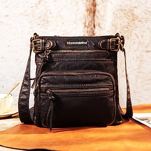 Soft Washed Leather Crossbody Shoulder Bag O550147