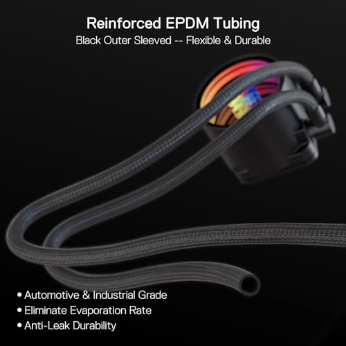 Liquid Cooling System CPU Water Cooler with 120mm PWM RGB Fans D98391