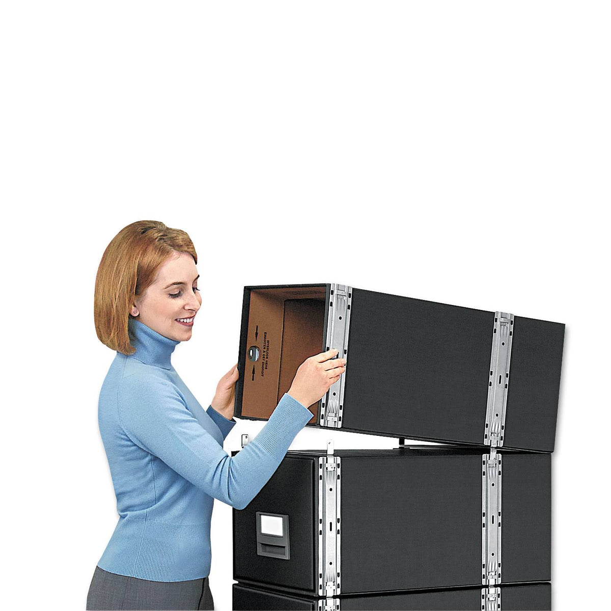 Black Steel Frame Legal Storage Box Drawer O220