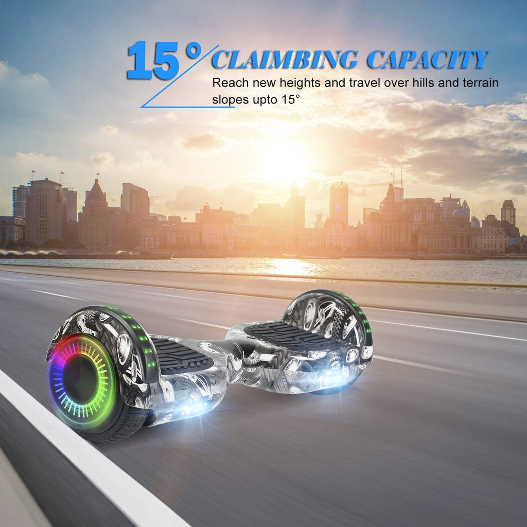 6.5inch Self Balancing Hoverboard with Bluetooth Speaker LED Lights D2628