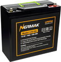 12V 18Ah LiFePO4 Deep Cycle Battery, 2000+ Cycles, 20A BMS, Pack of 2 L411