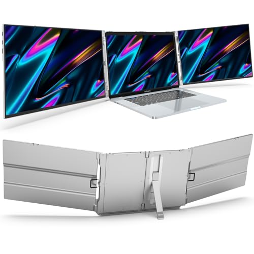 16inch Triple Portable Monitor Aluminum Alloy 1200P with HDMI & USB-C Ports R781