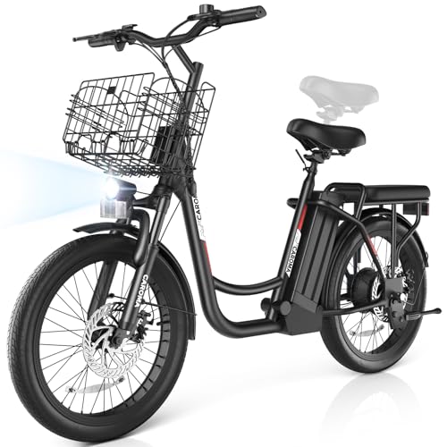 1200W Electric Scooter with Seat, 20" Fat Tire, 48V Removable Battery F4707