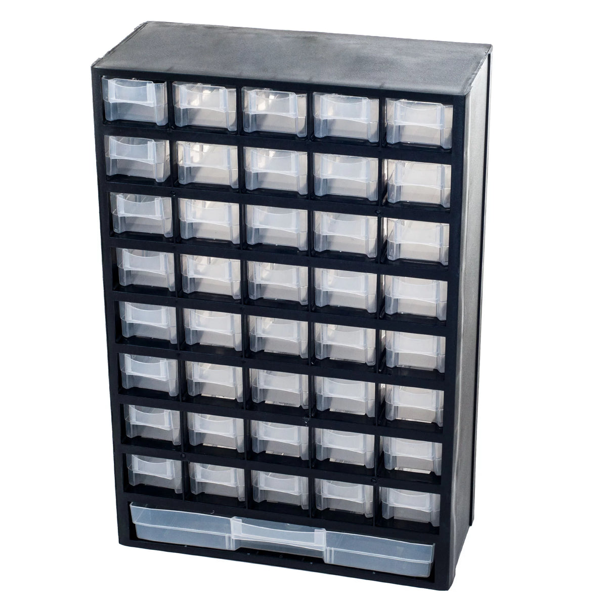 Black 41 Compartment Plastic Storage Drawers P37729