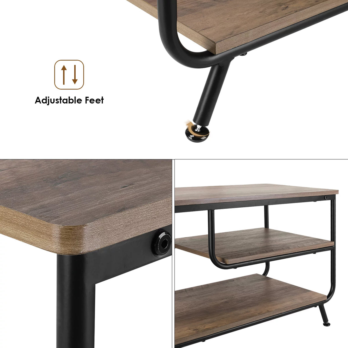 Wood 3 Tier TV Stand with Storage R52659