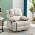 38.19" Wide Manual Swivel Rocker Recliner Chair with Massager and Heat I87454