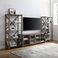 Grey Wash Glass Door TV Console Z12183