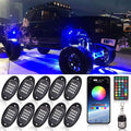 10 Pods RGB LED Rock Lights with Remote Control H6711