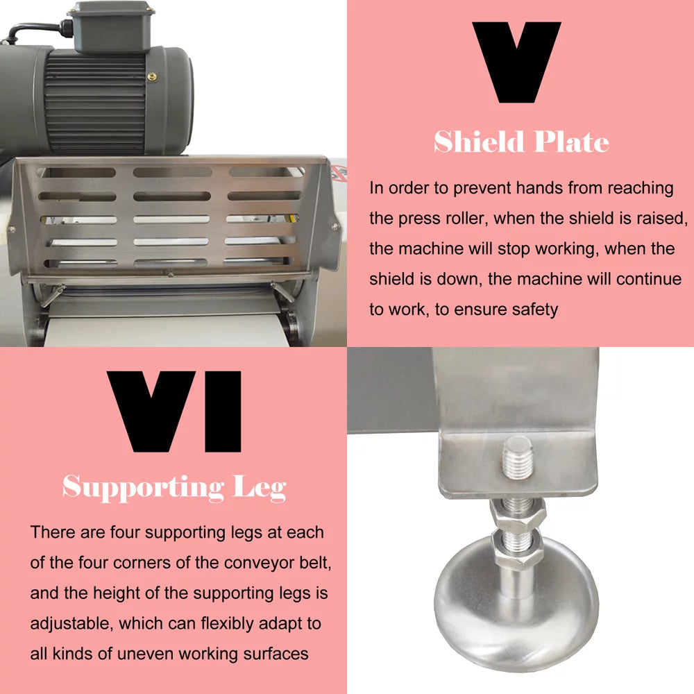 Commercial Continuous Croissant Dough Sheeter Stainless Steel P1891