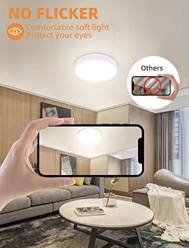 2 Pack Rechargeable Battery Powered LED Ceiling Light B4716