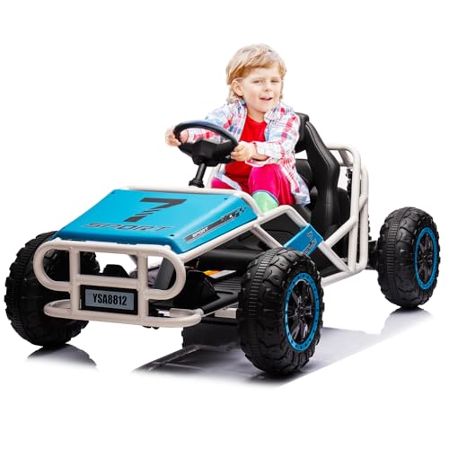 Blue Electric Go Kart with Metal Frame S73322