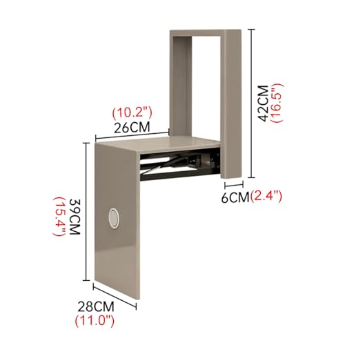 Slim Folding Shoe Changing Stool Wall Mounted Foldable Chairs Storable Entrance Chair R29960