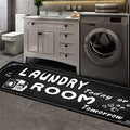 Non Slip Large Laundry Rug 20x47inch Black W24577